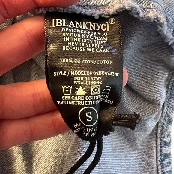NWT! Blank NYC light denim shirt. Size small‎ - Picture 5 of 8